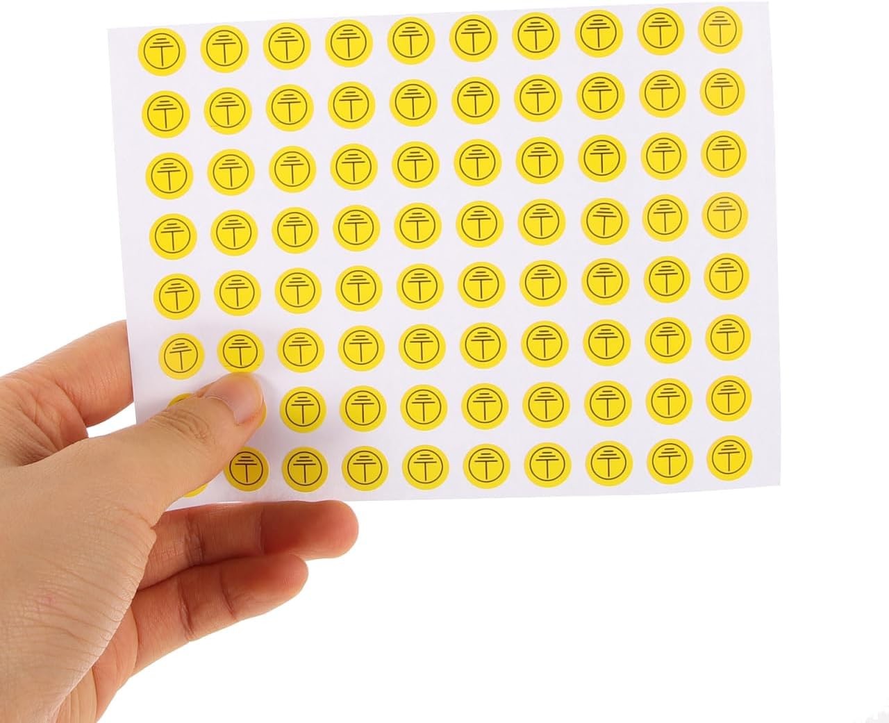 iplusmile 800pcs Ground Symbol Stickers Labels 1.00X1.00X0.10CM, Yellow 