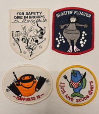 Scuba Diving Themed Patches/Mixed Lot/4-Pieces/Sew-on