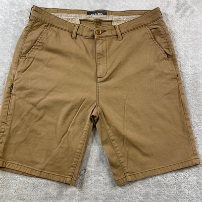 DU/ER Live Free Journey Shorts Mens 34 Brown Tan Chino Stretch Casual Light