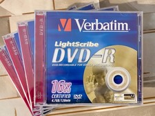 Verbatim Lot de 4 DVD-R 4,7GB 120mn Lightscribe vierges en boites jewel case