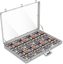 Card Display Case Large Aluminum 34" L X 22" W, Lockable Trading Card Case with