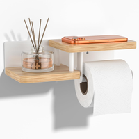Toilettenpapierhalter Mit Ablage,Toilettenpapierhalter Eiche, KüChenrollenhalter