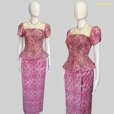 Khmer Traditional Outfit / Cambodian Clothes - 2 Piece, Khmer Shirt  Skirt