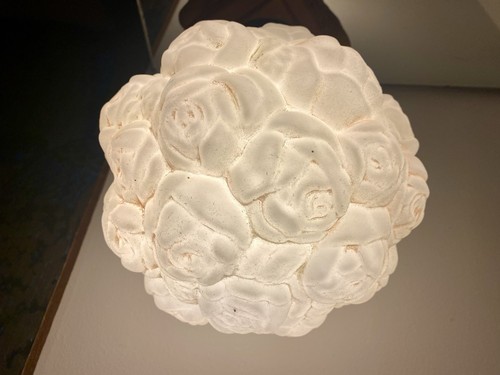 Rare 1920s Light Shade Lamp Shade antique Roses French Chic Art Deco boudoir - Picture 7 of 14