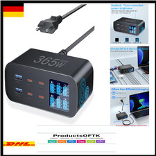 USB C Ladestation 6 Port GAN 365W QC PD 100W Ladegerät