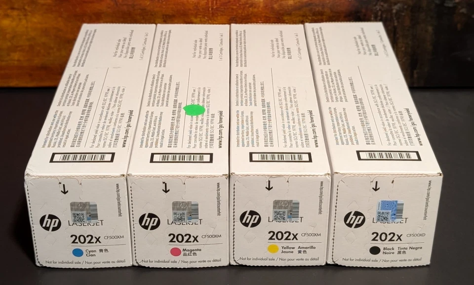 HP 202x Laserjet Cyan Yellow Magenta Black High Yield Toner Cartridge 4 Pack NEW - Image 3 of 4