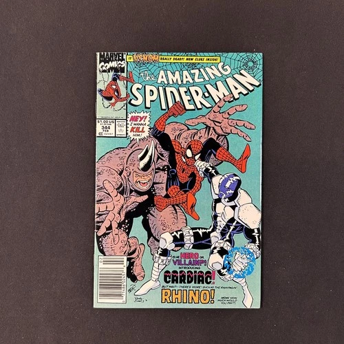 Marvel Comic Amazing Spider-Man #344 1991, Newsstand 8.0/VF, 1st Cletus Kasady