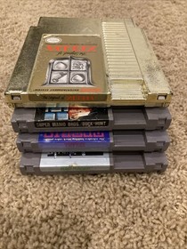 Nintendo NES System Cords + Controllers + Zapper & Game Lot Tested!