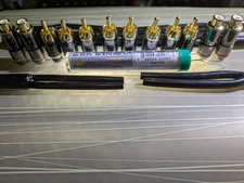 RCA Builder Kit 8x Male 4x Female & Solder & 6x Boots DIY Cables Interconnects