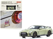 Kyosho 1:64 Mini Car & Book #11 Nissan GT-R R35 T-Spec Millenium Green Limited