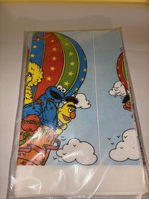 NEW Vintage Sesame Street Paper Tablecloth 52  x 96  Made In USA