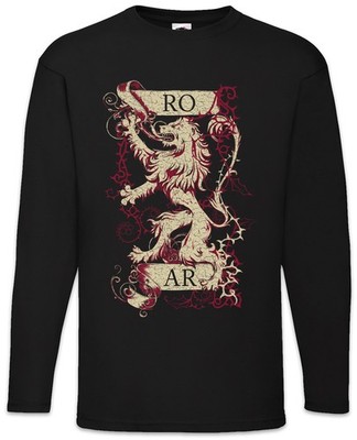 Roar Lion Langarm T-Shirt Game Löwe Lion Of King Stark Wolf Thrones Symbol is