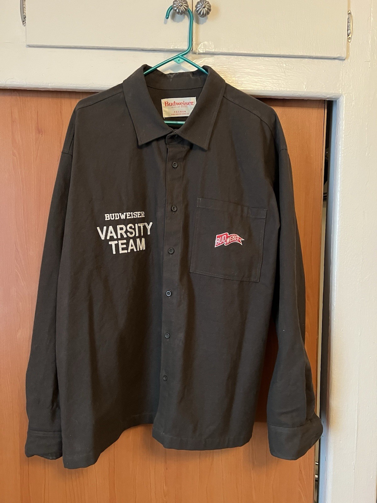 Budweiser Varsity Chainstitch Jacket Pac Sun Exclusive NWT large Oversized