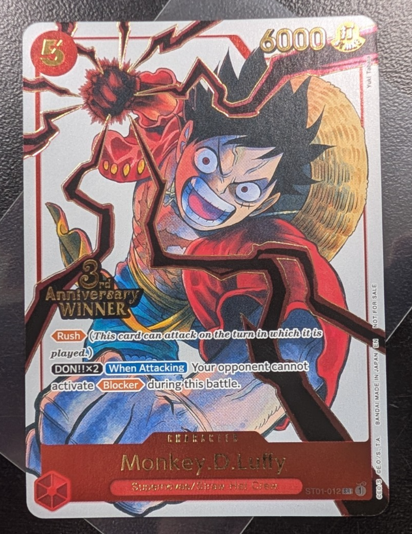 モンキー・d・ルフィ　3rd anniversary モンキー・D・ルフィ【プロモ】《紫》【3rd ANNIVERSARY SET】 3rd