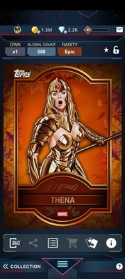 Topps Marvel Collect Thanksgiving '25 Legends of the Fall Thena Epic DIGITAL