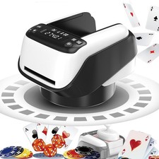 Automatic Card Shuffler and Dealer, 2 in 1 360° Rotating Card Shuffling+Dealing