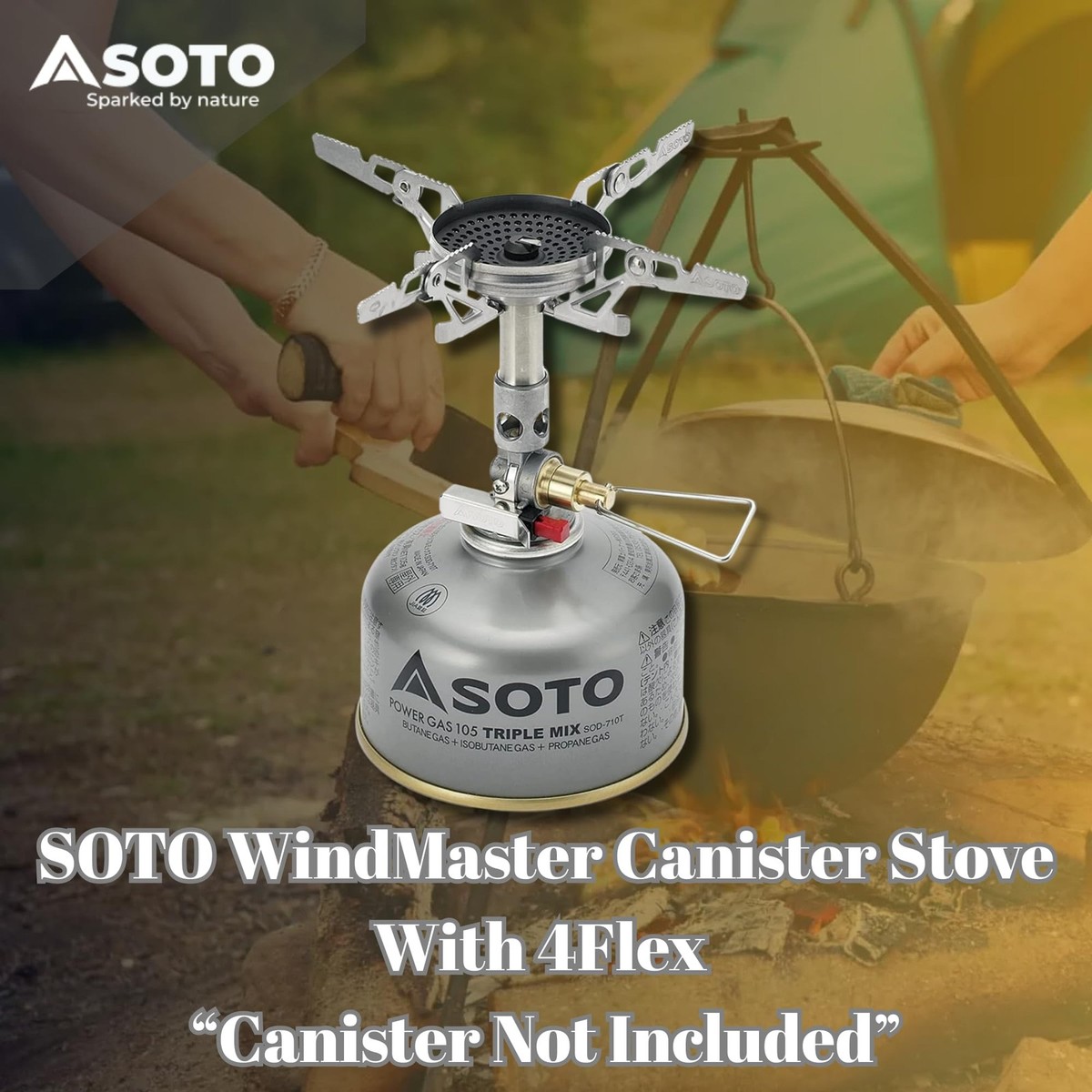 SOTO WindMaster Canister Stove with 4Flex for Windy Weather - One