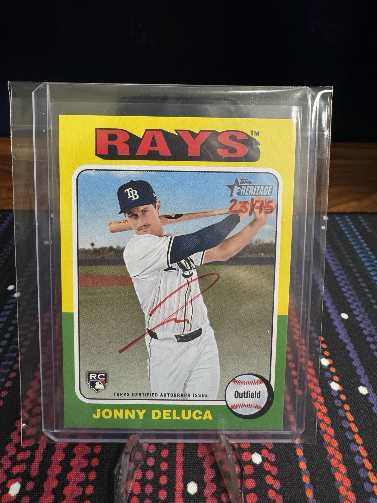 2024 Topps Heritage - Rookies Jonny Deluca (RC) Real One Red Ink Auto 🔥🔥 23/75