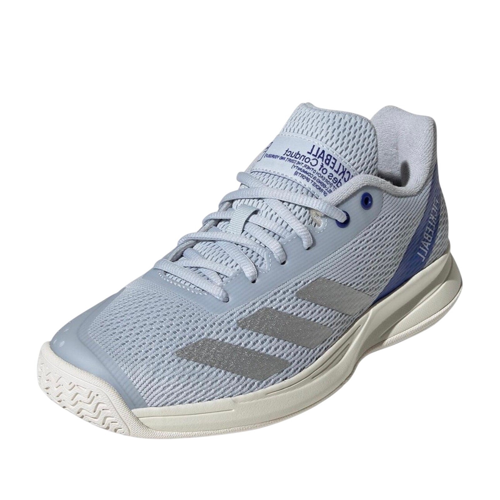 Adidas Courtflash Pickleball Halo Blue Silver sneaker court shoe Women’s 8 NEW thumbnail 6