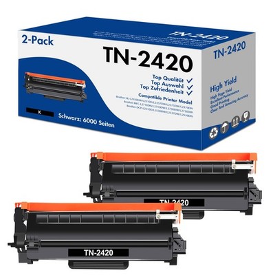 2 XXL Toner für Brother TN-2420 MFC-L2710DW MFC-L 2710DN HL-L2350DW HL-L2310D