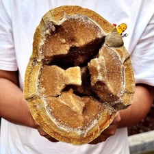 7.69LB Natural turtle-back calcite crystal cave, quartz crystal mineral specimen