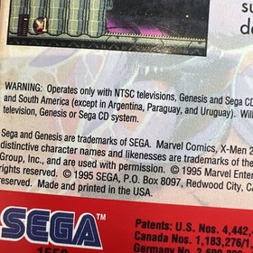 1995 SEGA GENESIS X-MEN 2 CLONE WARS COMPLETE CIB With Original Manual And Box.