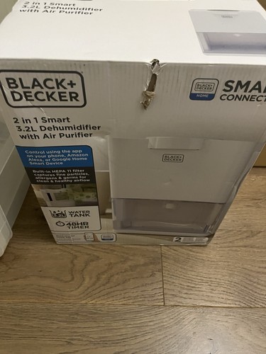 BLACK+DECKER 3.2L Smart Dehumidifier & Air Purifier, BXEH60013GB
