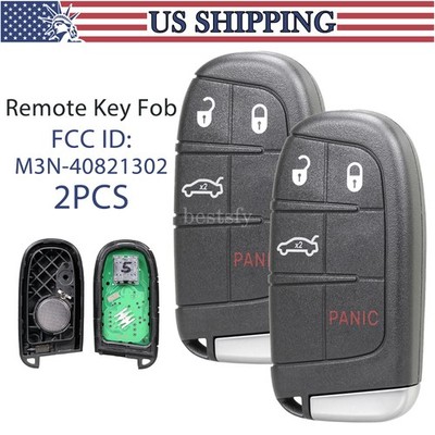 2 For 2011 -2018 Dodge Charger Challenger Remote Control Key Fob 4B M3N-40821302