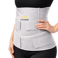 PLETHEON 3 in 1 Postpartum Belly Support Recovery Belt for One Size, White