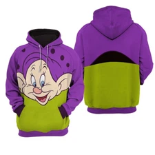 Dopey Dwarf Cosplay Costume Snow White & The Seven Dwarfs Hoodie 3D Printed