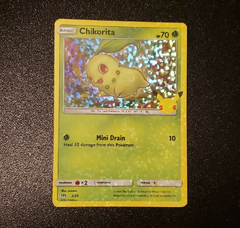 Chikorita 2/25 Holo Rare Pokmon Card McDonalds Collection Happy Meal Clean | eBay Chikorita 2/25 Holo Rare Pokmon Card McDonalds Collection Happy Meal Clean | eBay