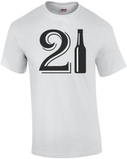 21 Birthday - beer bottle - happy 21 birthday t-shirt