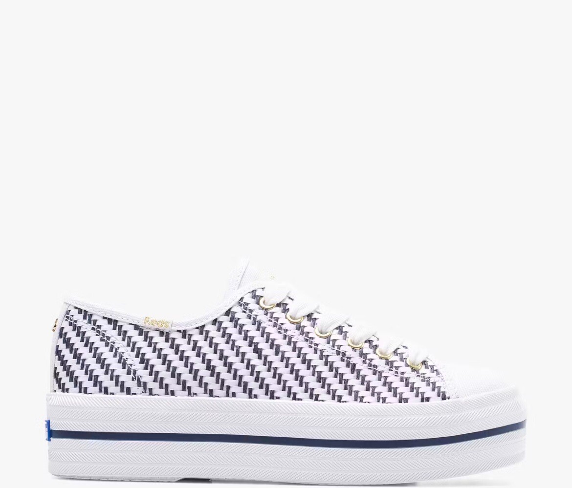 Keds X Kate Spade New York Triple Up Woven Sneakers Women's 8 NEW SOLD OUT image 3