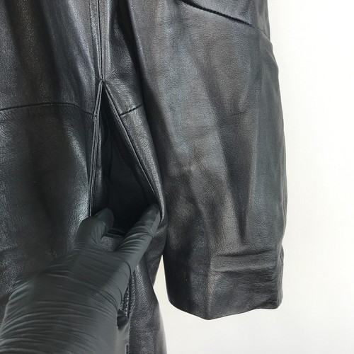 VTG Men's Gianni Versace Versus Leather Black Jacket Coat Blazer Italy 34/48 - Picture 13 of 21