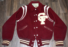 Howe Athletic Apparel Vintage Men's Burgundy varsity jacket size 36