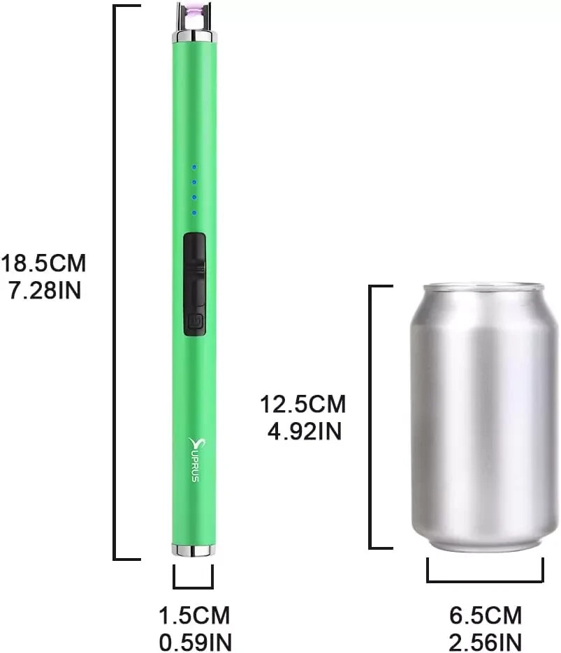 SUPRUS Fluorescent Lighter Glows in the Dark USB Lighter Rechargeable Windproof