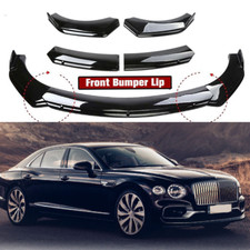 For Bentley Flying Spur Black Front Bumper Chin Lip Splitters Spoiler Body Kit