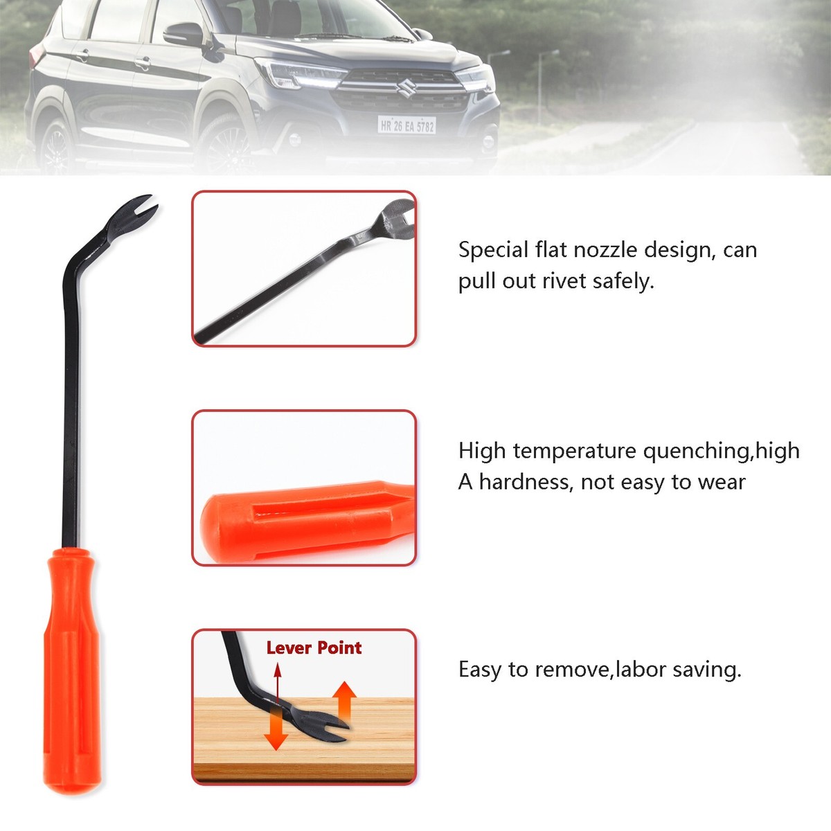 60-Piece Blind Rivet & Fender Flare Clip Kit – For Jeep, Chevrolet, Ford – With Fastener Remover