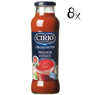 8x Cirio Passata di Pomodoro Verace Tomatensauce 100% Italienisch 700g