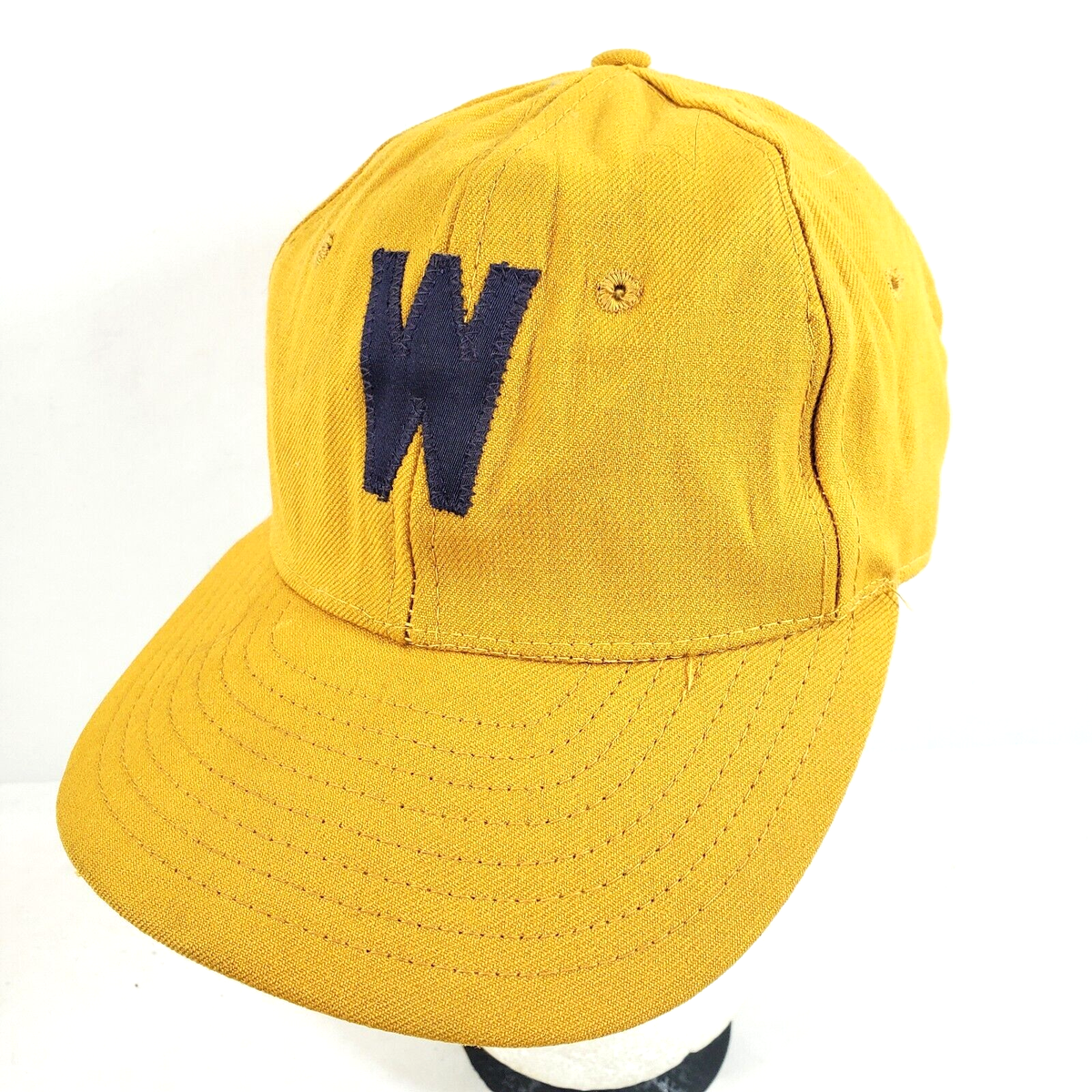 帽子 LESS TAILOR ITALIAN HAT Yellow 1960s Yellow Wool Baseball Cap Hat Made by Rosenstein Sons Size 6