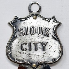 Vintage Sioux City Woodbury Plymouth County Iowa Metal Bookmark