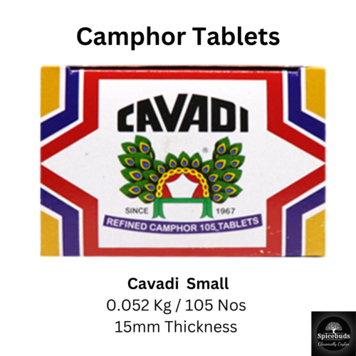 Cavadi Camphor Tablets 105 Nos Natural Fragrance Crystal Kapoor Cubes Free Ship - Picture 4 of 7