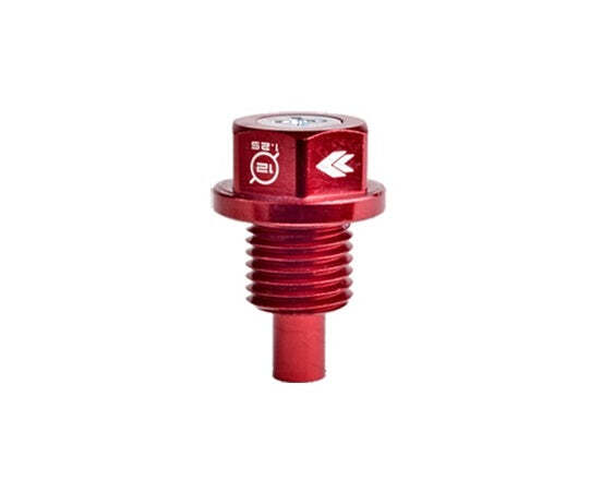 NRG Magnetic Oil Drain Plug M12X1.25 Red For Infiniti/Lexus/Nissan