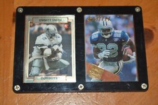 FOOTBALL EMMITT SMITH DALLAS COWBOYS ROOKIE & 24KT CARD ACTION PACKED FRAMED