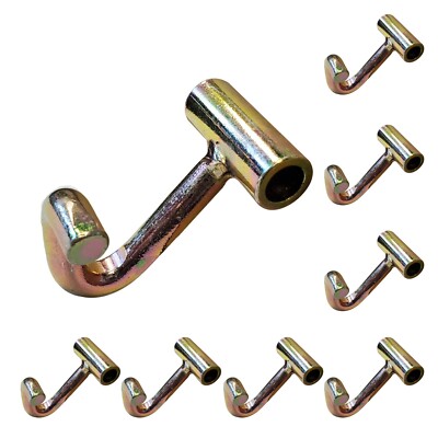 8 Pack Bend Finger Hook for 2'' Ratchet Buckle Tie Down Strap Tow Truck Trailer