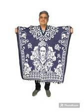XXL MEXICAN PONCHO FRIDA KAHLO , MADE IN MEXICO , UNISEX , OVERSIZED FIT ,PURPLE