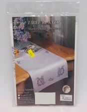Tobin Spring Splendor Table Runner Stamped for Embroidery 15" x 44" New