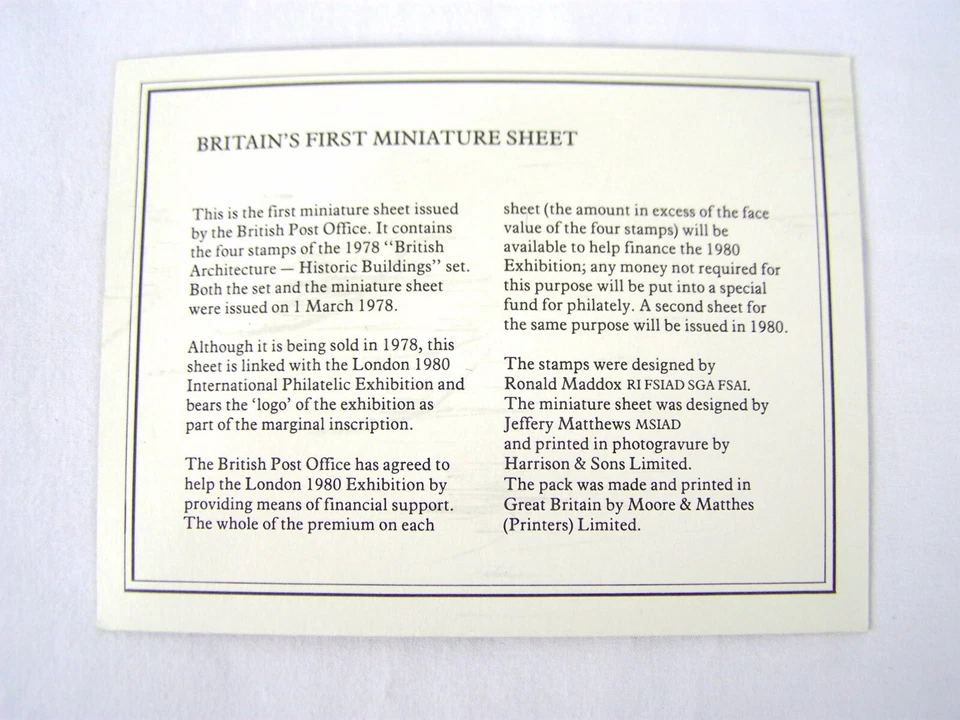London 1980 International Stamp Exhibition British Post Office Mini Sheet 53 1/2 - Image 3 of 4