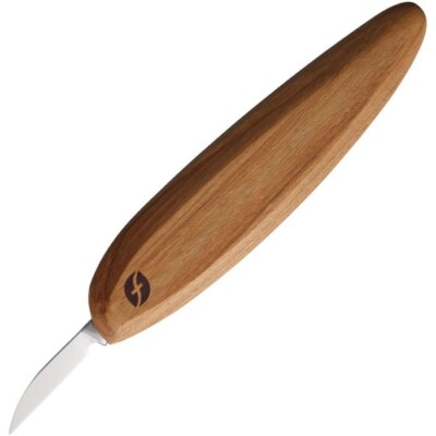 Flexcut Detail Knife 1.38'' 1095 Carbon Steel Blade Wood Handle Flat Grind USA