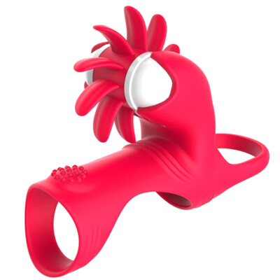 10 Modes Vibrating Cock Ring Rechargeable Penis Ring Vibrator w/ Tongue  Licking | eBay
